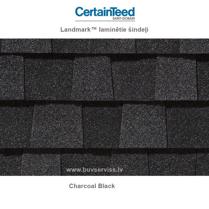 Landmark™ laminētie šindeļi - Charcoal Black, 3.1m2